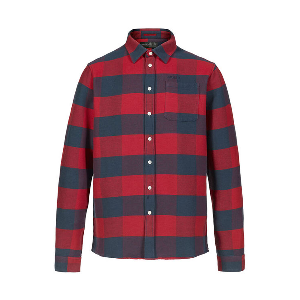Musto Marina Flannel Shirt Deep Red Check
