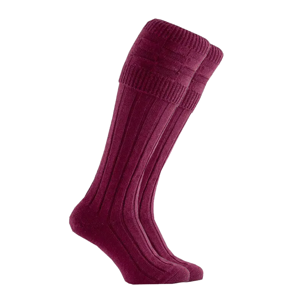 Pennine Portland Socks Burgundy