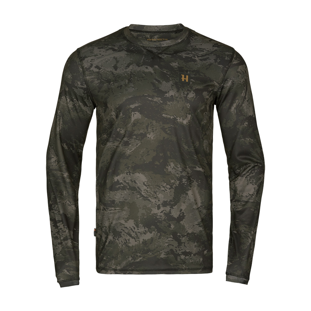 Harkila Noctyx Camo Long Sleeve T-Shirt Axis MSP Black