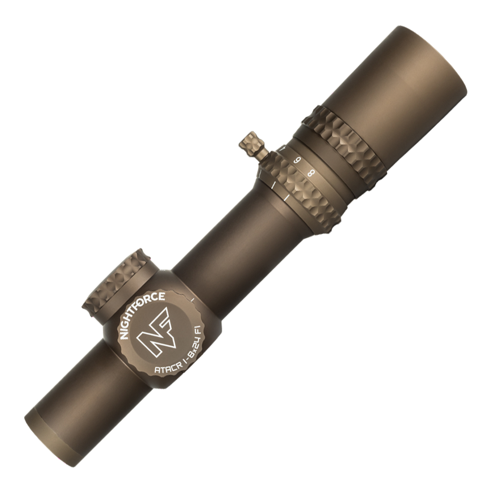 Nightforce Atacr 1-8x24 F1 .1 Mil Radian NVD Capped Adj Ptl FC DMx Dark Earth
