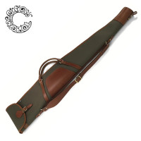 Croots Rosedale Canvas Bipod Rifle Slip - Flap / Zip Loden Green / Tan